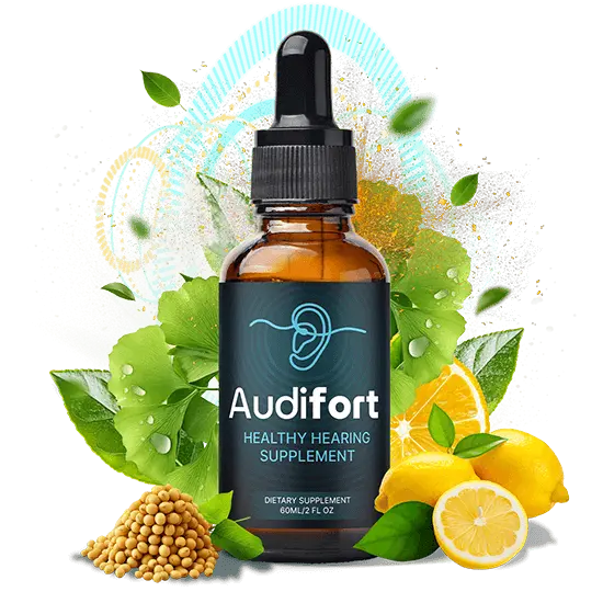 Audifort liquid dropper bottle with natural botanical ingredients